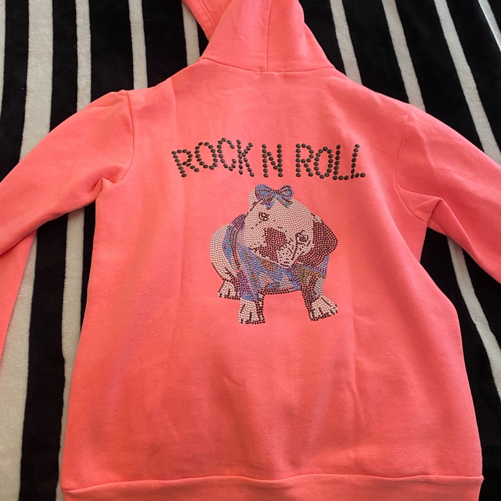 Butter Vibrant Pink Rock N Roll Dog Hoodie